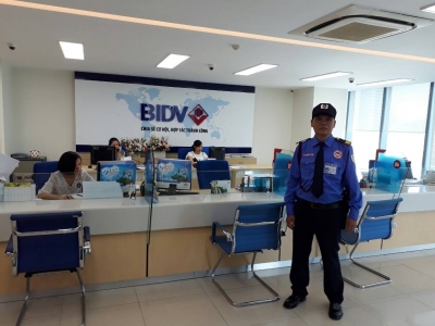 Ngày 07/06/2017 Công Ty Cổ Phần Dịch Vụ Bảo Vệ Ngân An tiến hành triển khai bảo vệ tại Ngân Hàng BIDV- PGD Duy Tân- Hà Nội